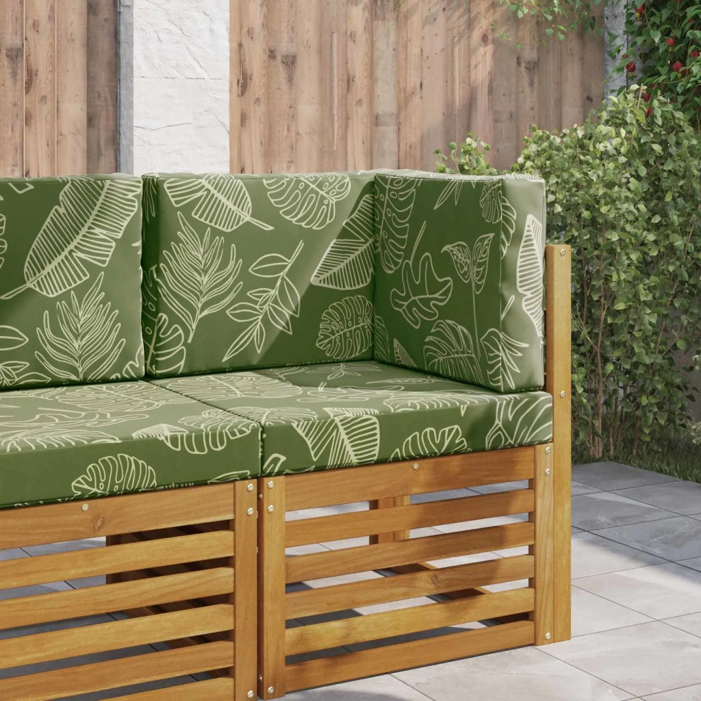 Cuscino per divano da esterno 3 pcs Design a foglia Poliestere