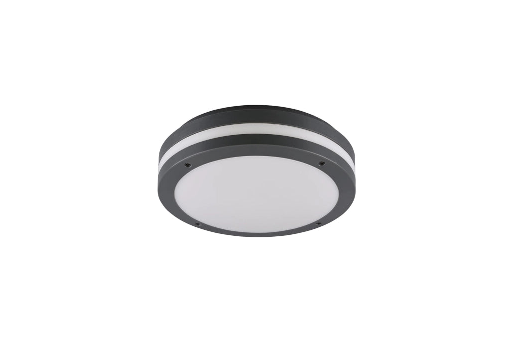 Plafoniera da Esterno a LED in Plastica Antracite