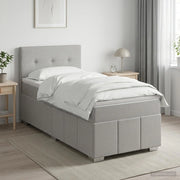 Letto box spring con materasso Grigio Chiaro 90 x 200 cm 3451122