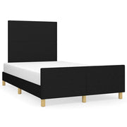 Letto matrimoniale | Letto per adulti | Giroletto senza Materasso Nero 120x200 cm Tessuto