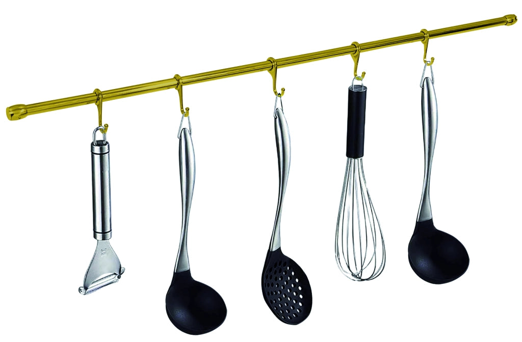 KIT TUBO SOTTOPENSILE PORTAMESTOLI CON ACCESSORI Ø mm. 16x1000 Bronzato