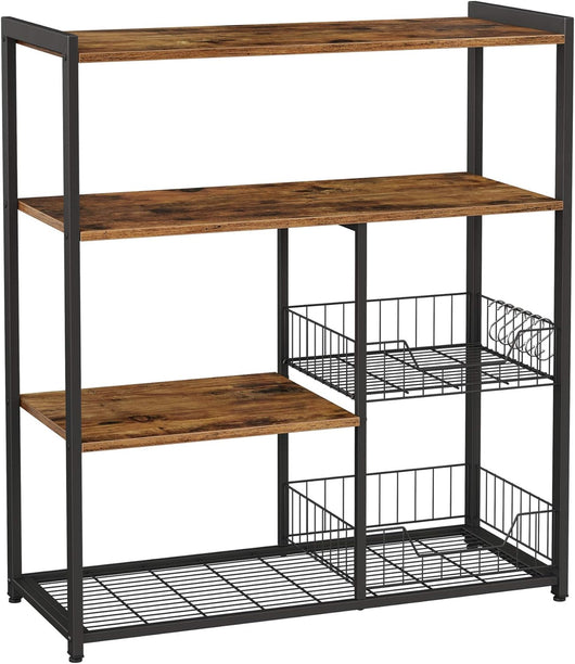 Scaffalatura per isola da cucina VALORA stile loft marrone rustico KKS96X