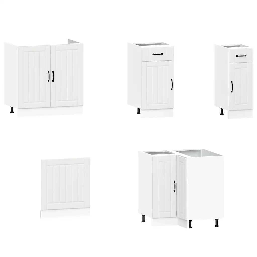 Set Mobili da Cucina 11 pz Kalmar Bianchi Legno Multistrato