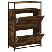 Scarpiera | Mobile per scarpe Rovere Fumo 75x34x112 cm in Legno Multistrato