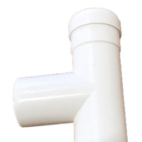 Tee maschio-femmina con scarico condensa, completo di guarnizione in pp di d80 mm