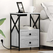 Armadio da Notte con cassetto Grigio Sonoma 40 x 31 x 60 cm 859566