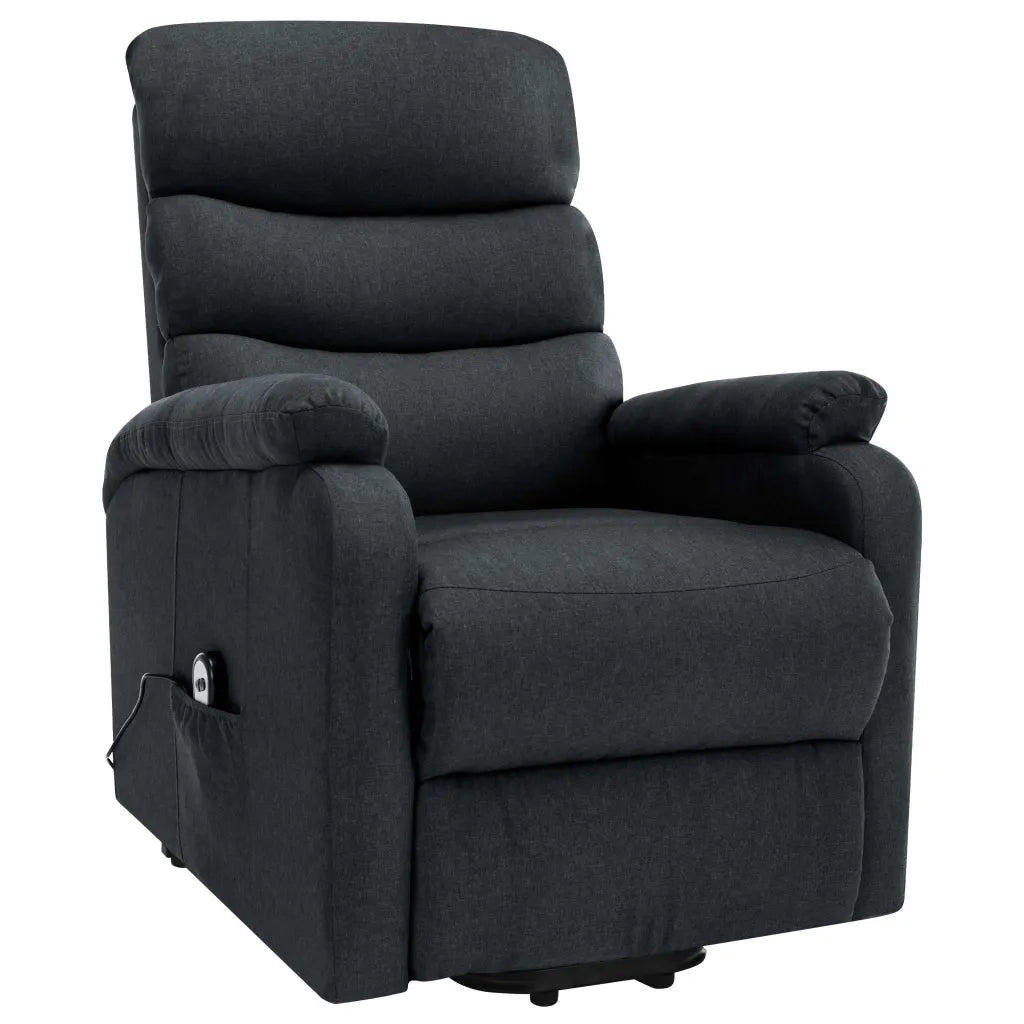 Poltrona Alzapersona Massaggiante in Tessuto Grigio Scuro 321247