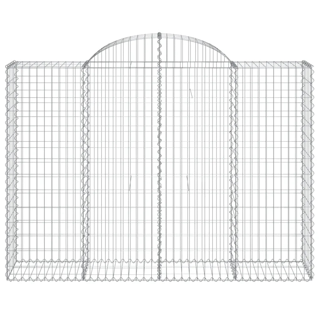 Cesti Gabbioni ad Arco 4 pz 200x50x140/160 cm Ferro Zincato 3146364