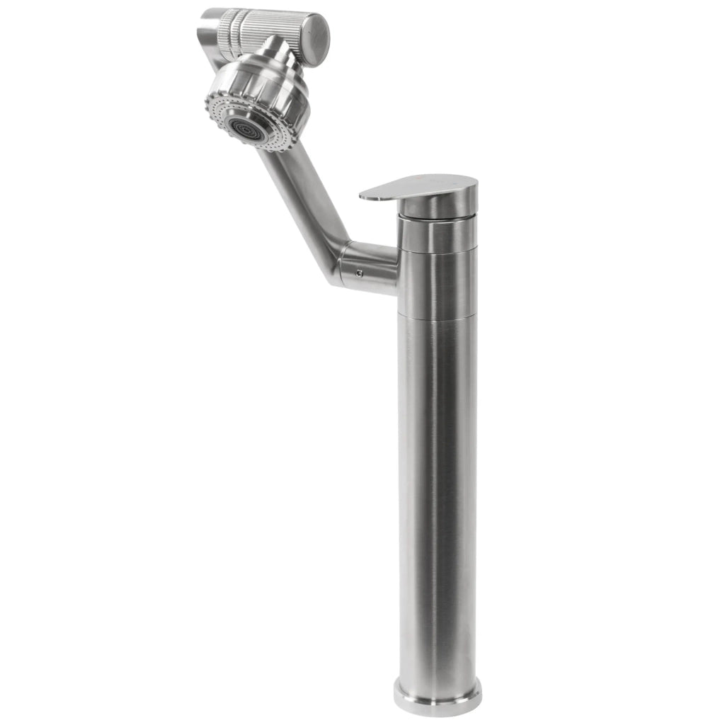Rubinetto Da Bagno Rea Paco Nickel Brush Inox High