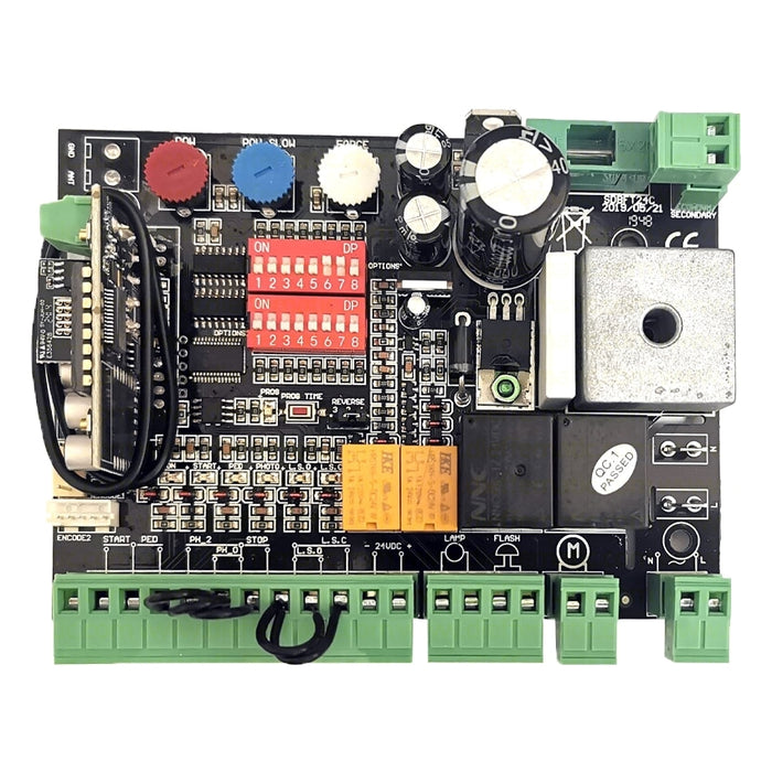 CENTRALE COMANDO CANCELLO SCORREVOLE COMPATIBILE CON APRIMATIC 24V RX INTEGRATO