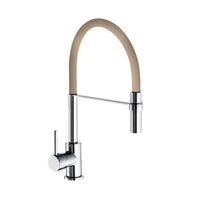 Miscelatore lavello winter con flessibile color tortora e doccetta estraibile