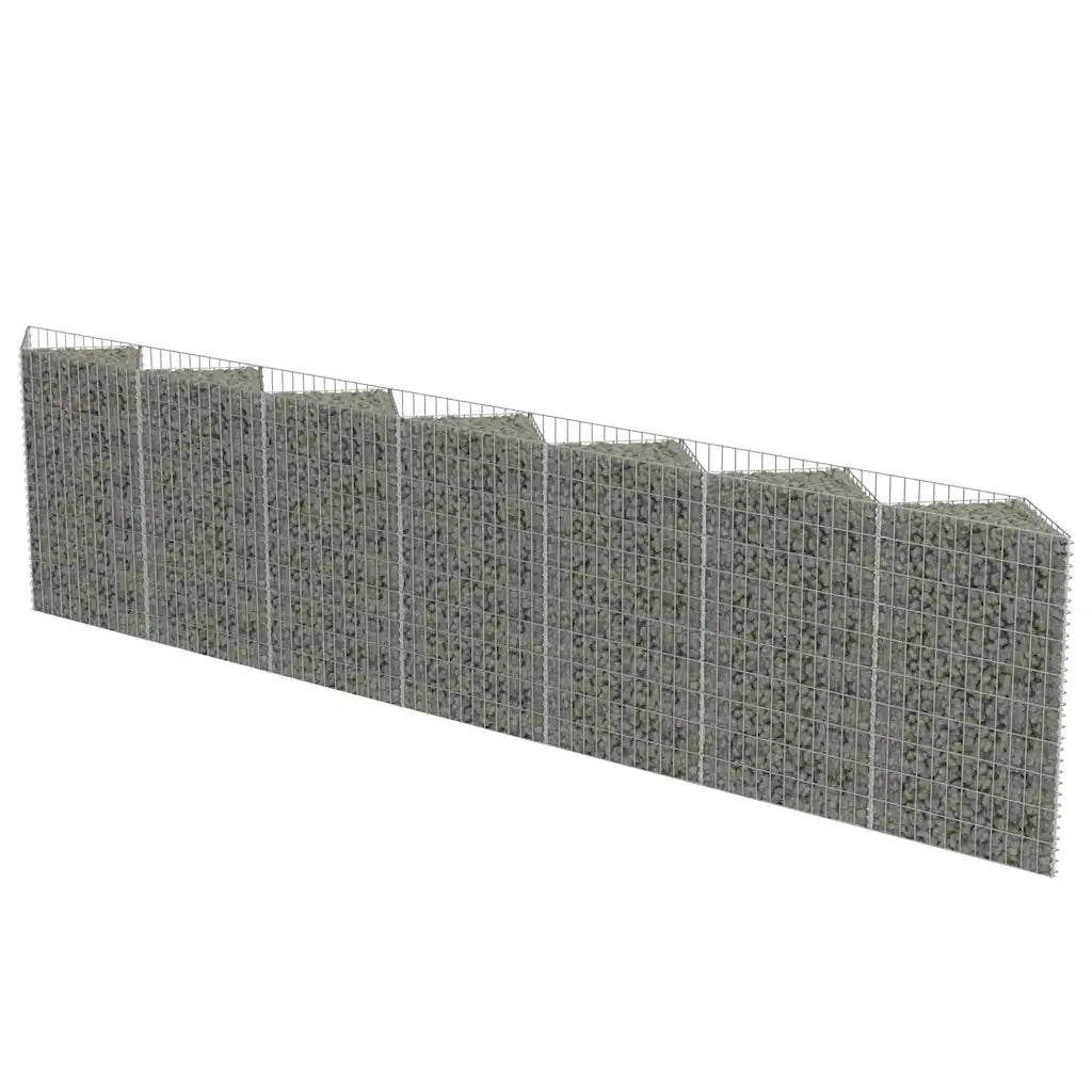 Gabbione in Acciaio Zincato 450x30x100 cm 143571