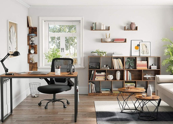 Tavolini da caffè Valora Rustic Brown Set di 2 con struttura in acciaio | stile loft