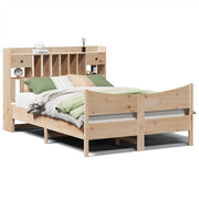 Letto matrimoniale | Letto per adulti | Letto senza Materasso 140x190 cm in Legno Massello di Pino