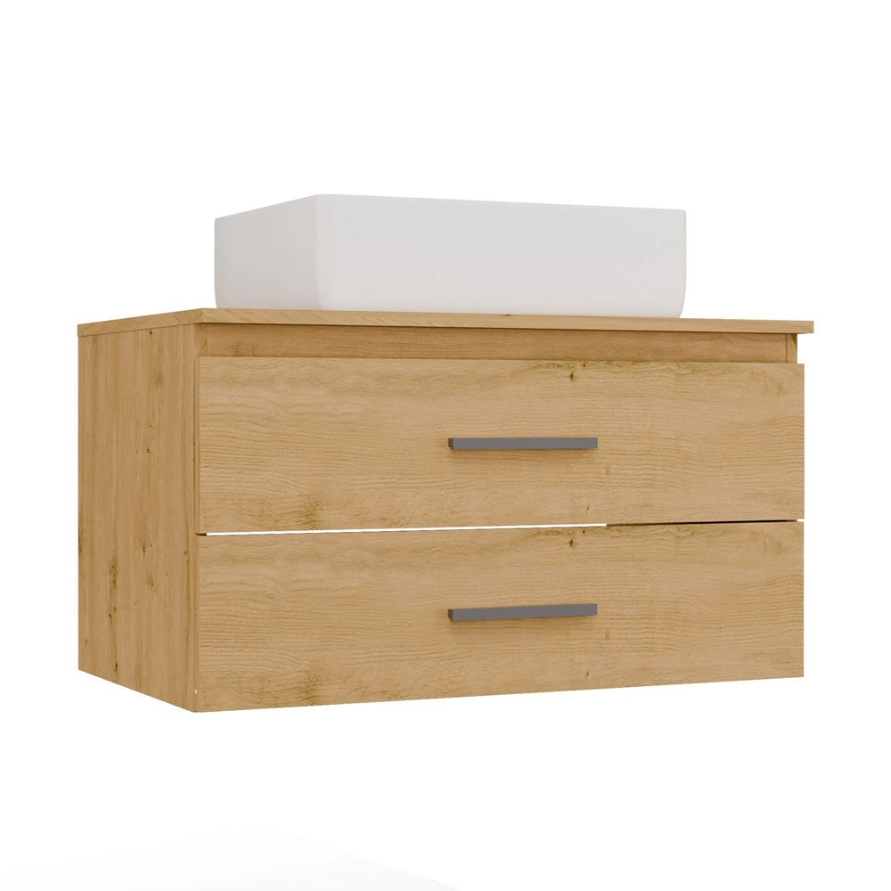 Mobile bagno con lavabo NEL 80 bagno rovere artisan sospeso 2 cassetti 80x50x58,5 cm