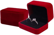 Cassa per gioielli in velluto - Compacto - Conservazione di anelli - Anello da fidanzamento vintage - Cerimonia di matrimonio - Dimensioni 5,5 x 5 x 4 cm - Cassa per gioielli