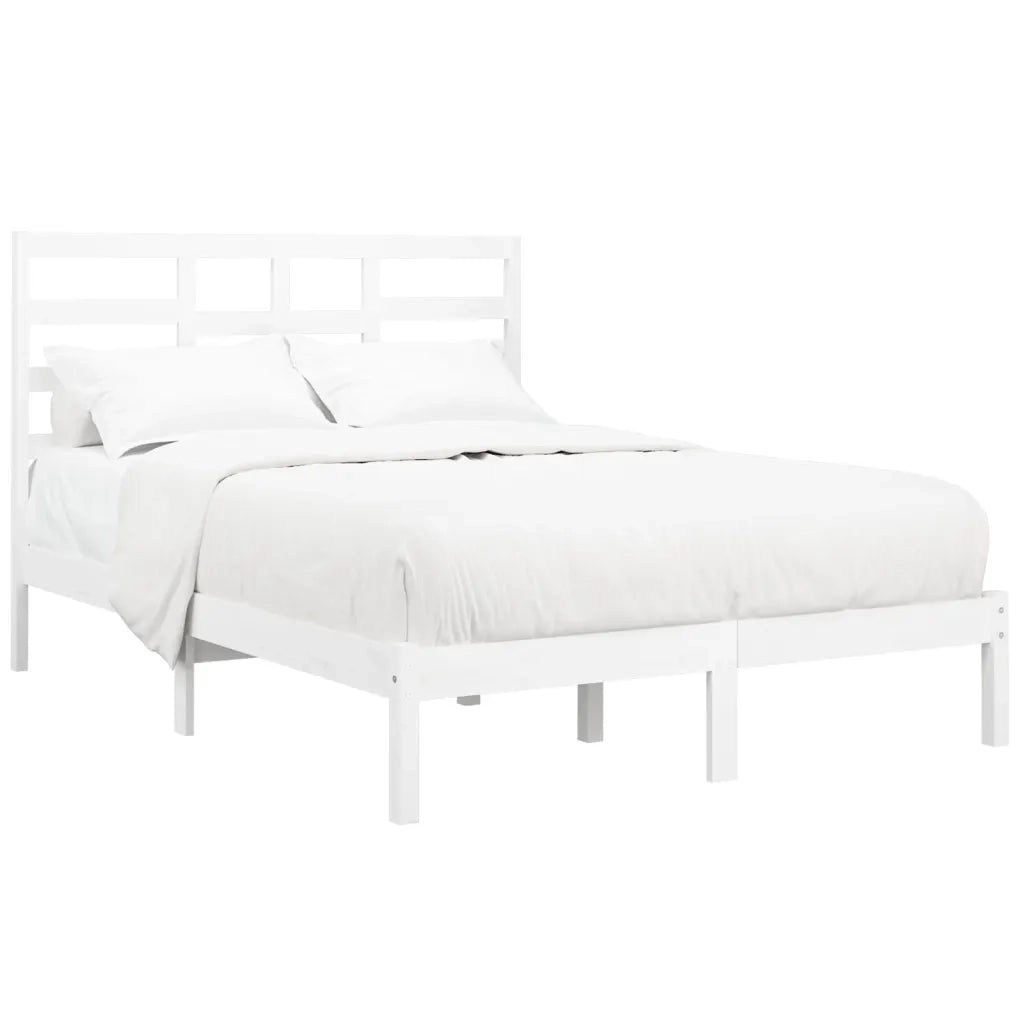 Giroletto-Struttura Letto Bianco in Legno Massello 120x200 cm 926262
