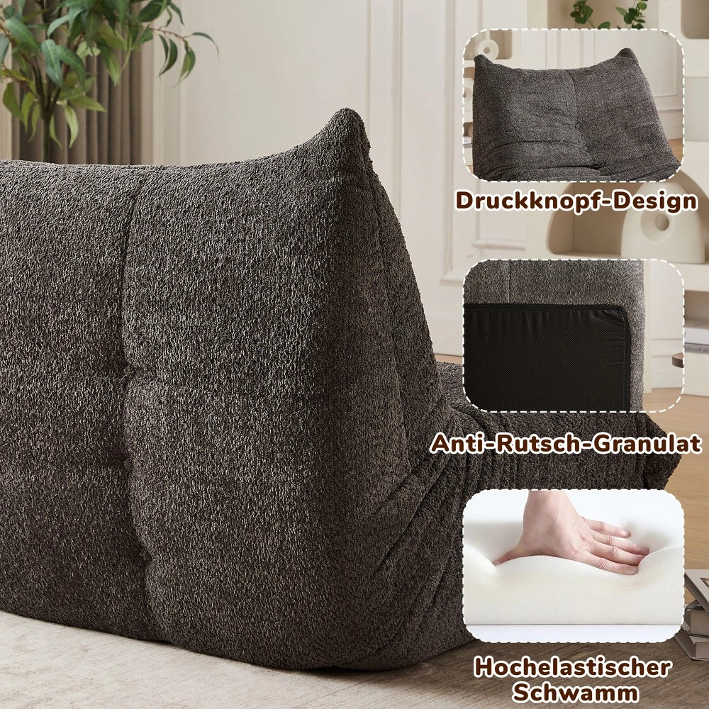 Divano Imbottito Armless ¨C Minimal ¨C Tessuto chenille, ideale per soggiorno camera ufficio