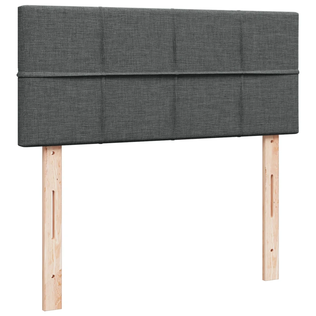 Giroletto a Molle con Materasso Grigio Scuro 120x200 cm Tessuto