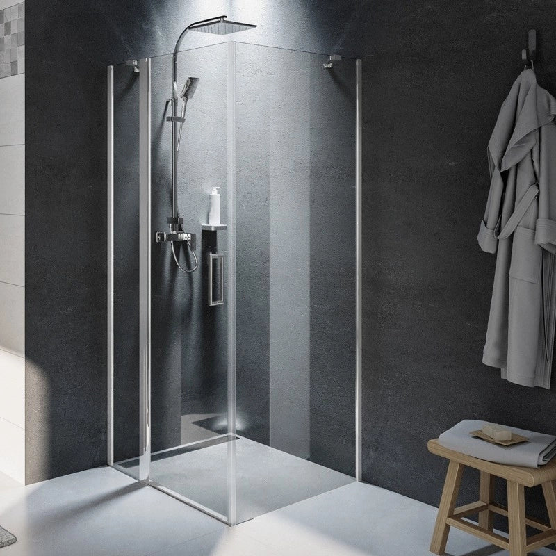NOVIK 203 RIHO 90x80 x200cm box doccia angolare con porta a battente