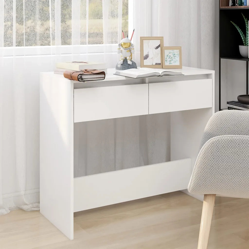 Tavolo Consolle | Tavolo d'Ingresso Bianco 89x41x76,5 cm in Acciaio