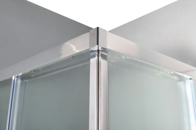 Box Doccia Cristallo 6 mm Serigrafato Profili Squadrati - Misura: 75 x 120 x h190