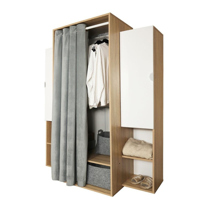 Armadio Guardaroba 150x56x184h cm Krell rovere bianco