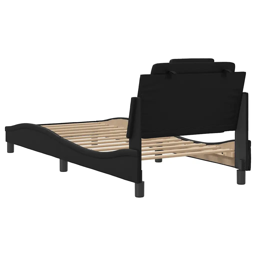 Giroletto Viana senza Materasso Nero 80x200 cm in Similpelle 3208054