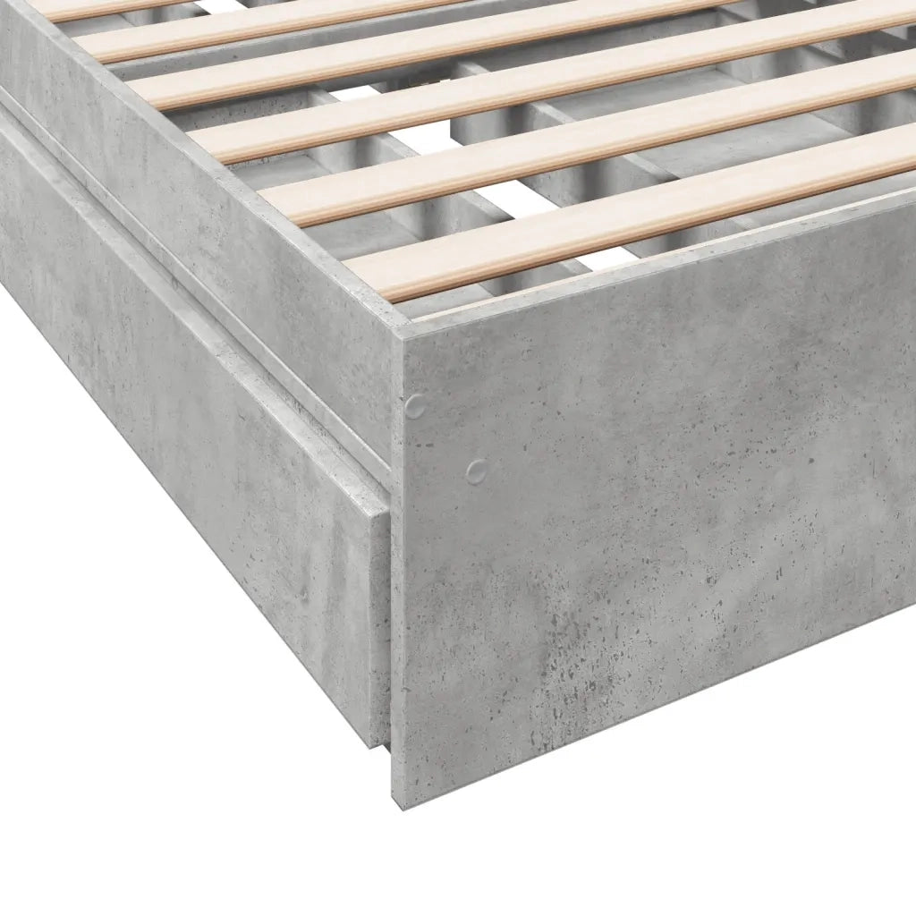 Giroletto Cassetti Grigio Cemento 75x190 cm Legno Multistrato