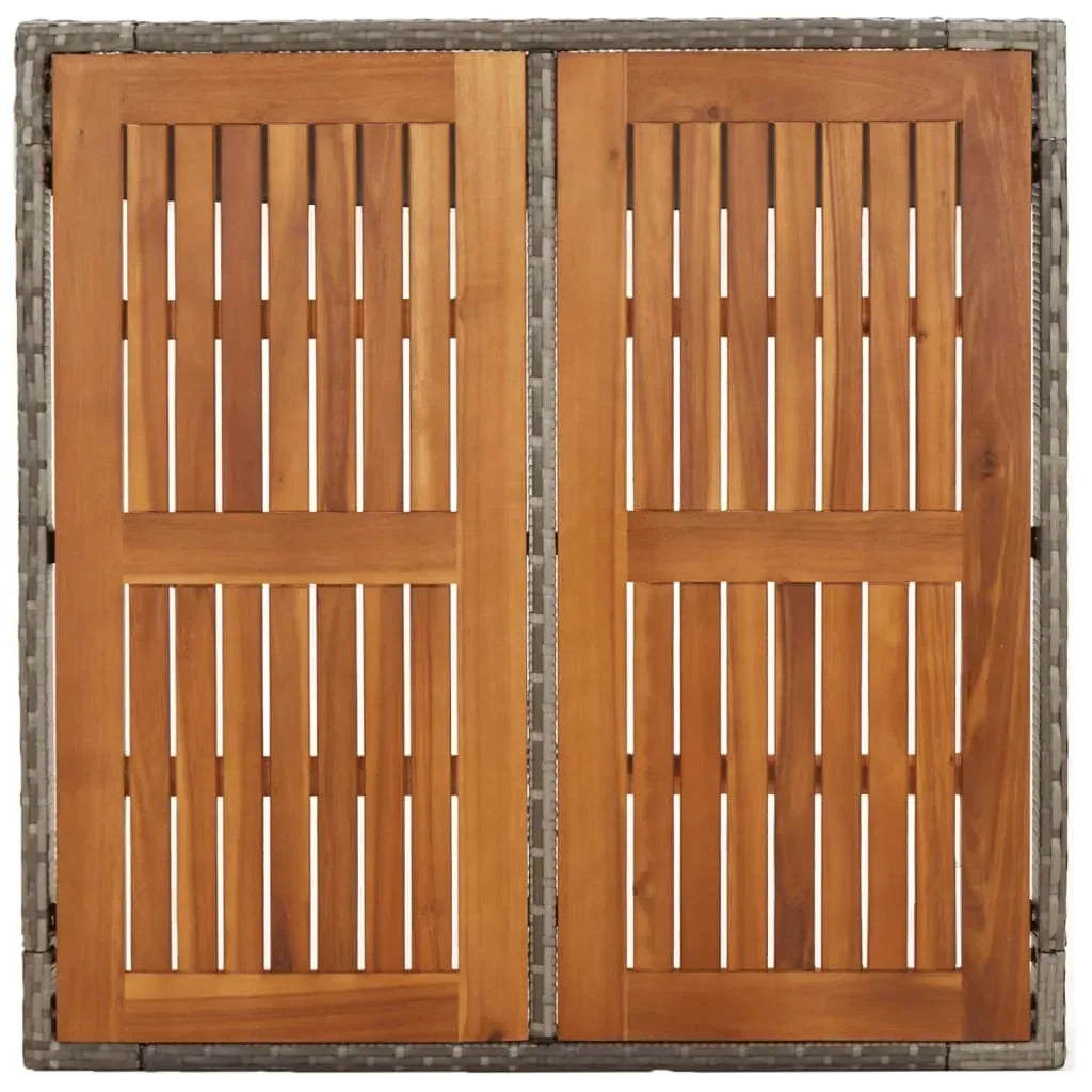 Set da Pranzo da Giardino 5 pz con Cuscini in Polyrattan Grigio 3185018