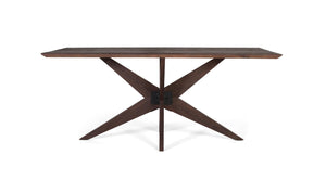 Tavolo da pranzo rettangolare in legno di mango wengé 180 cm