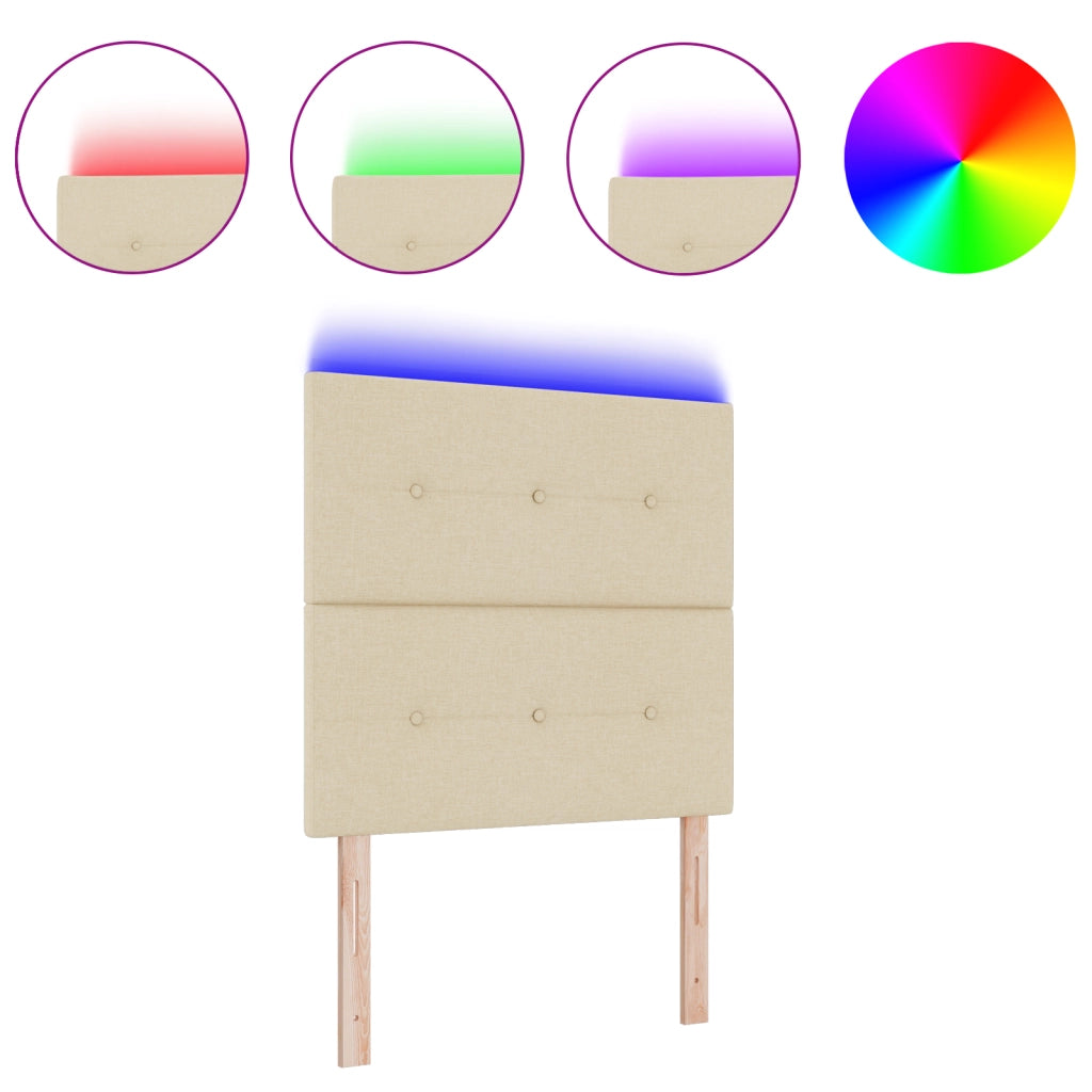 Testata LED  Crema 100 cm Tessuto