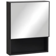 Armadio specchio ¨C Minimal ¨C nero, acciaio, 46x13.5x58 cm