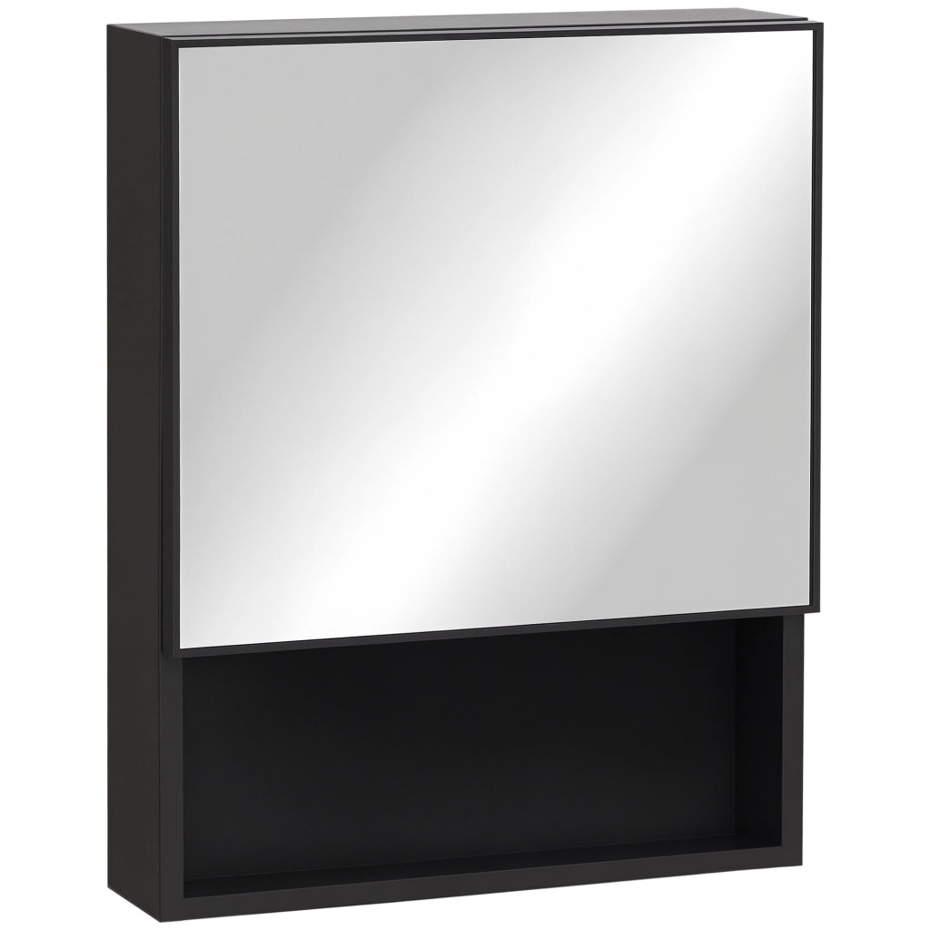 Armadio specchio ¨C Minimal ¨C nero, acciaio, 46x13.5x58 cm