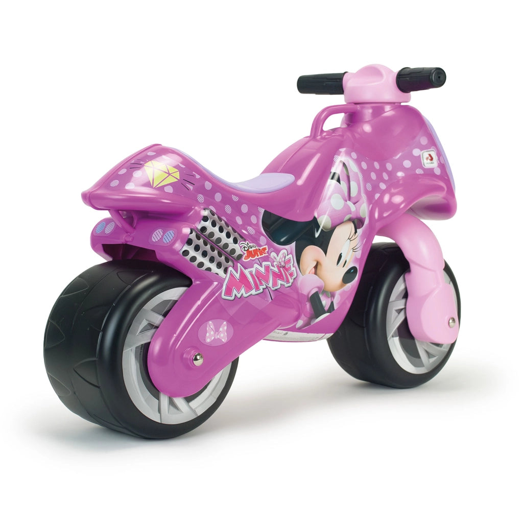 Moto Cavalcabile per Bambini Disney Minnie Fino a 30 kg con Ruote Larghe Rosa