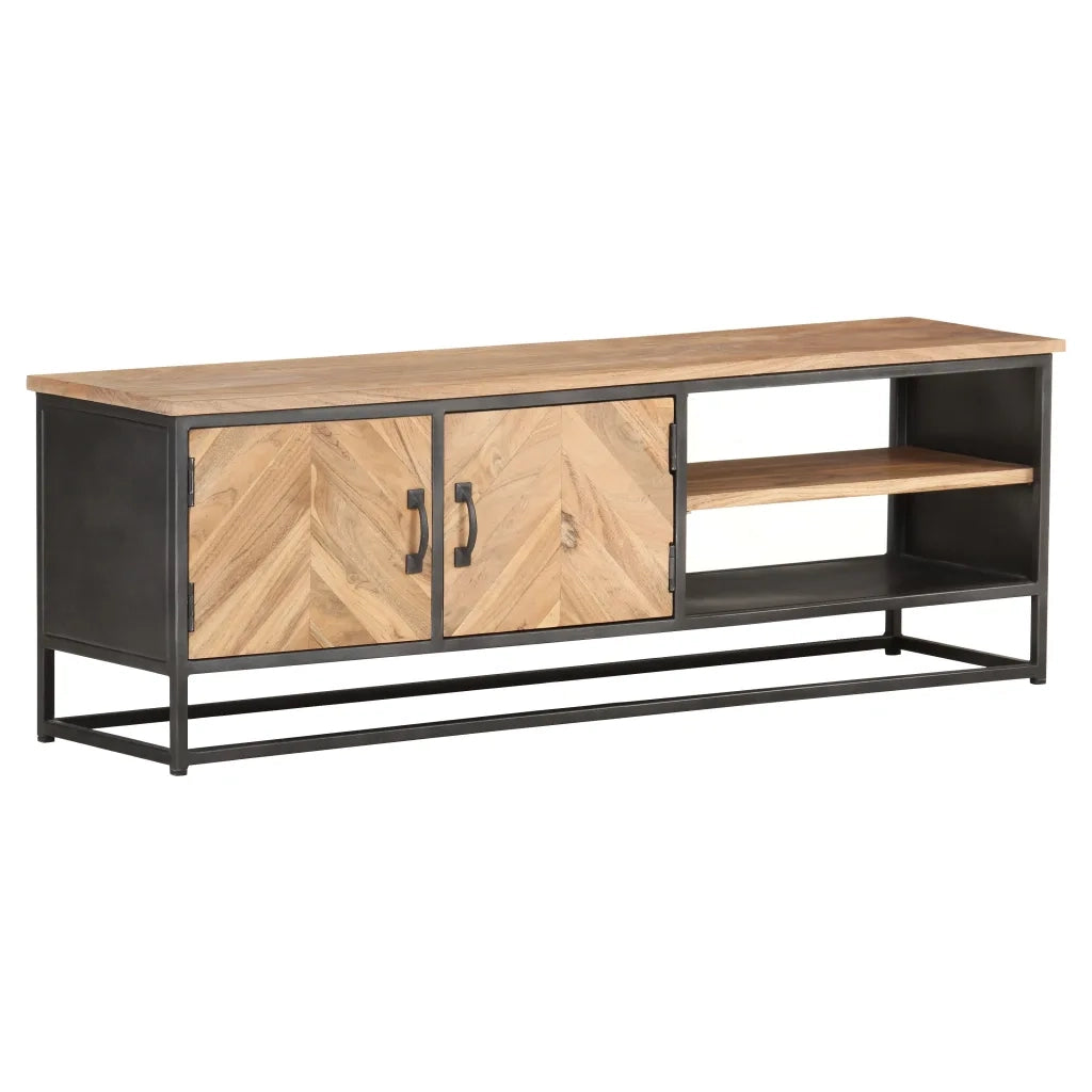 Mobile Porta TV 120x30x40 cm in Legno Massello di Acacia cod mxl 48085