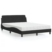 Letto con Materasso-Struttura Letto con Materasso Dover Nero 120x200 cm in Velluto