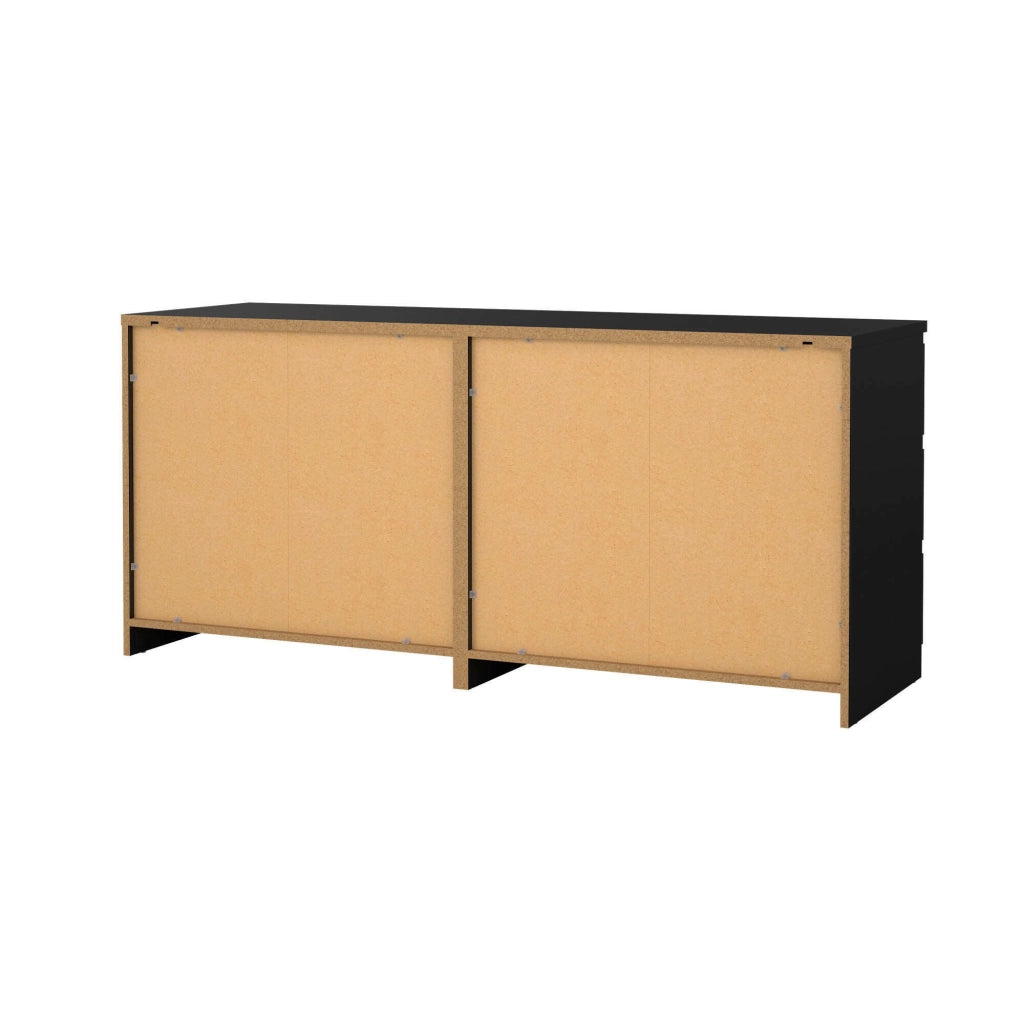 Cassettiera Aci, Settimino multiuso, Comò camera da letto, Mobile con cassetti, 154x50 h70 cm, Nero