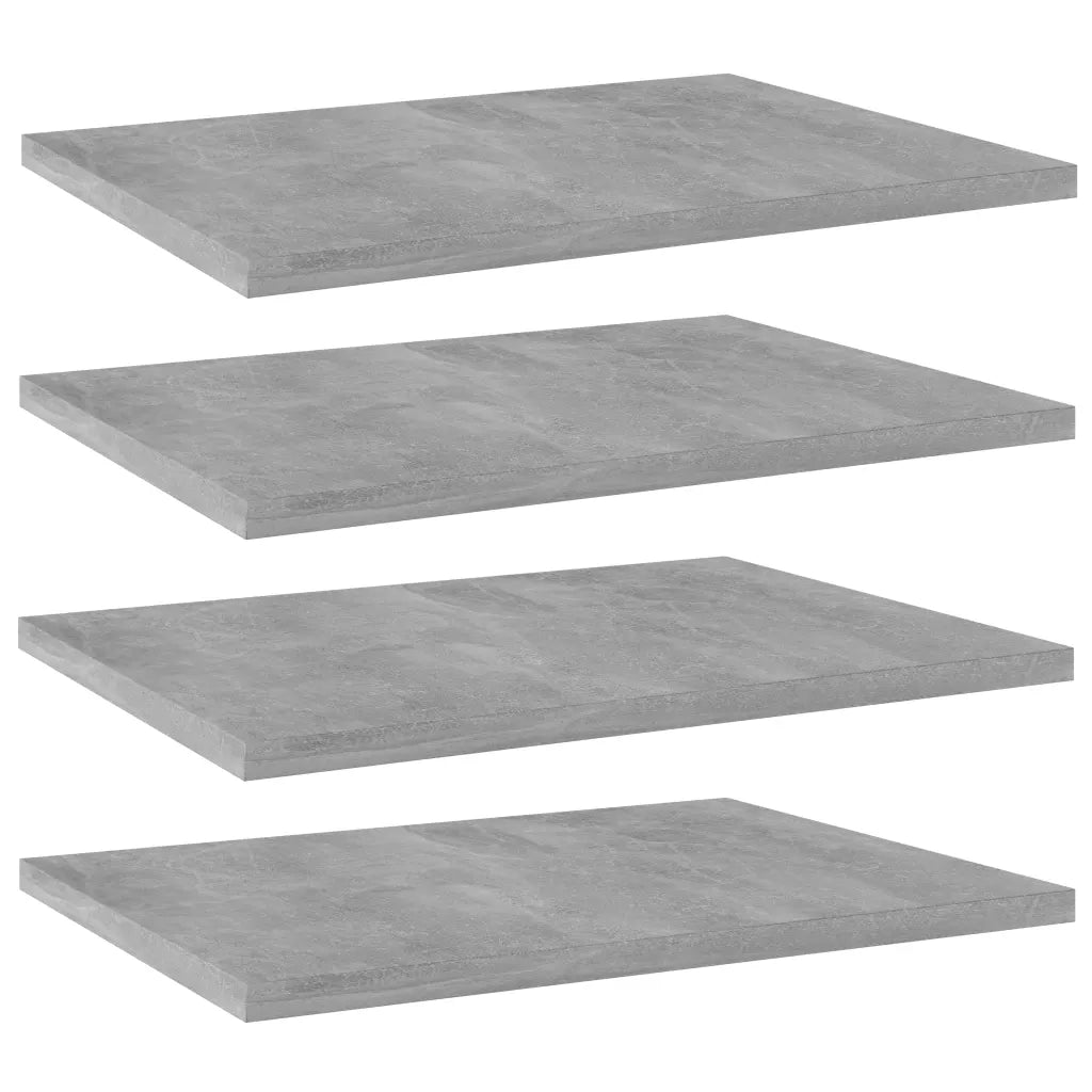 Ripiani per Libreria 4pz Grigio Cemento 40x30x1,5cm Multistrato 805162