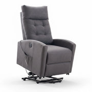 Marvin Poltrona Relax Reclinabile Elettrica con Poggiapiedi Solena, Seduta Ergonomica Massaggiante e Riscaldante  Grigio