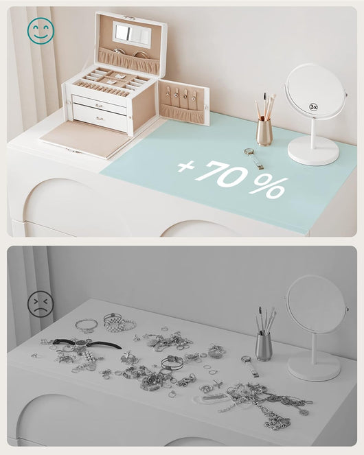 Portagioie VALORA con specchio, elegante contenitore per oggetti di valore - JBC121W