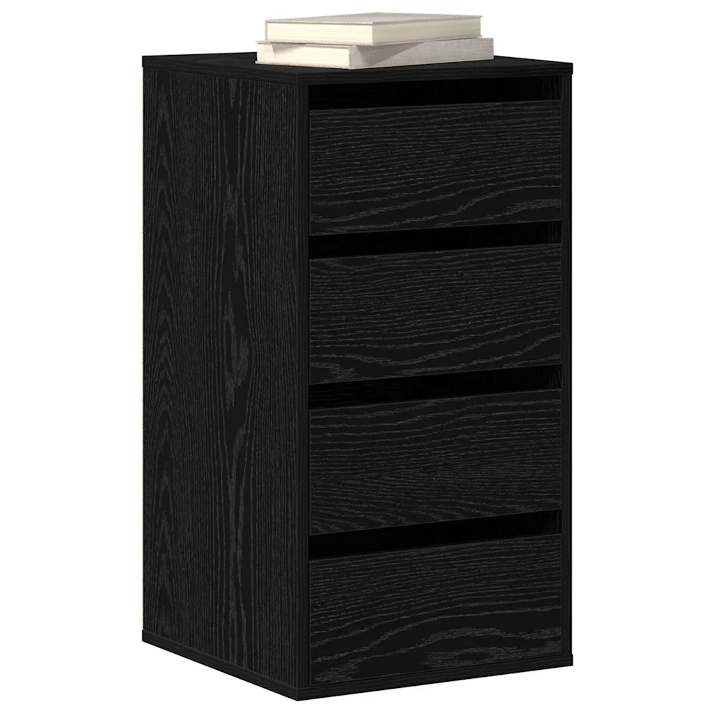 Mobile con Cassetti Nero 40 x 41 x 76 cm Legno multistrato CFW7167613