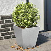 Fioriere da Giardino 2 pz 30x30x30 Grigie in Acciaio Zincato
