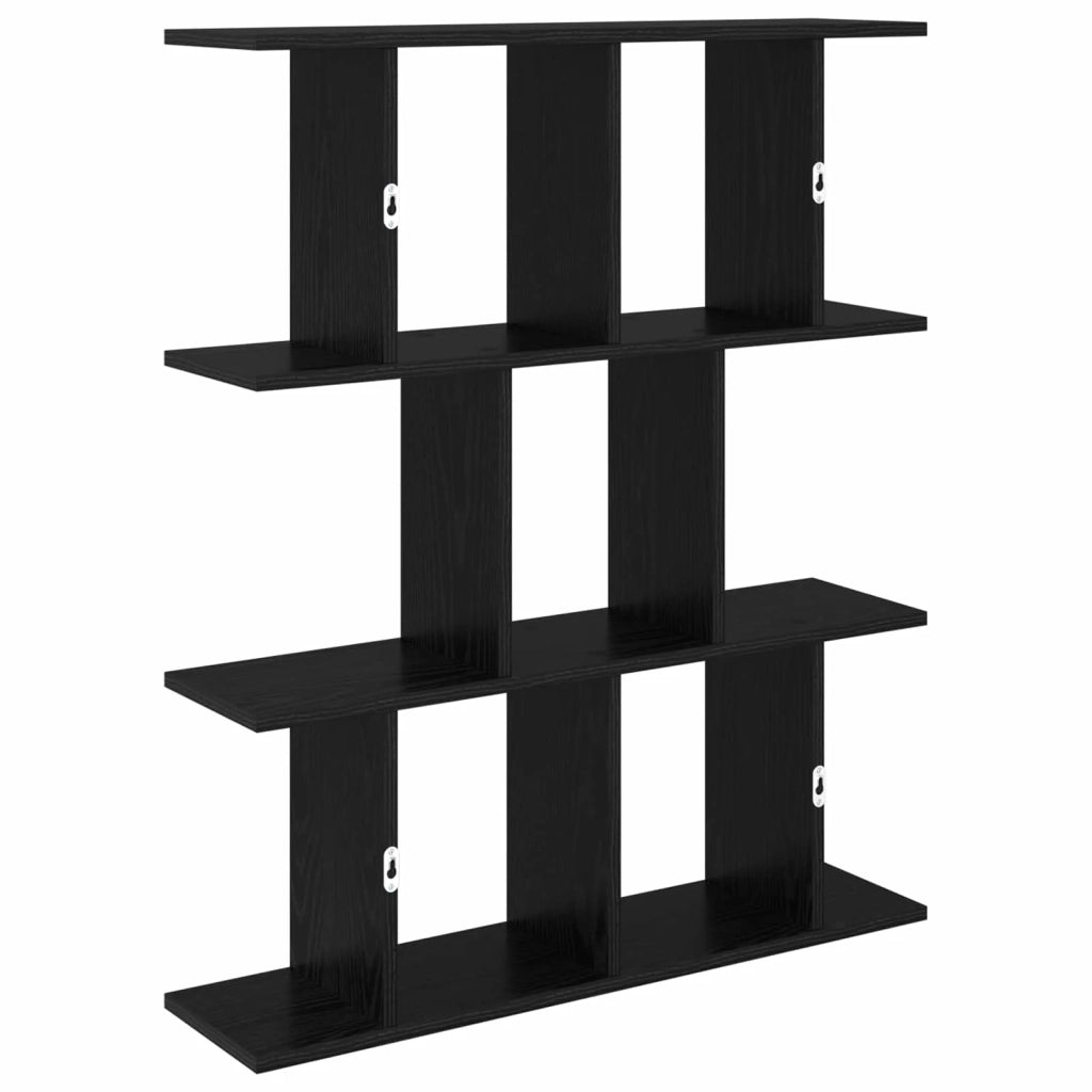 Scaffale da parete Rovere Nero 80 x 20 x 96 cm 8012205