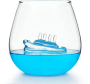 Tazza da 500ml - Vaso Unico per Bevande - Vetro Borosilicato - Tema Neve - Adatto per Acqua/Whisky/Vino - Ideale come Regalo