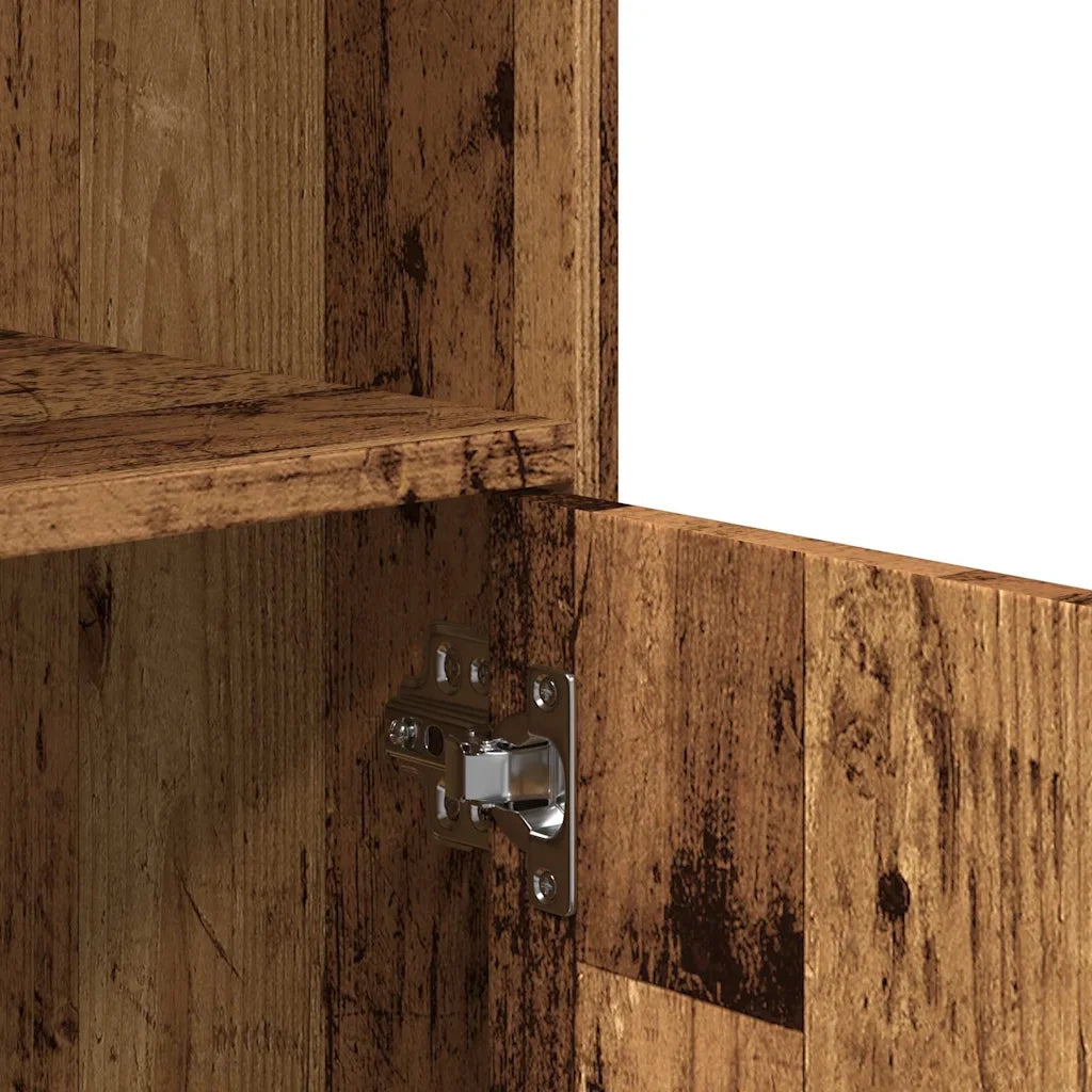 Mobiletto con Ruote Legno Antico 55x40x91 cm in Truciolato CFW1648794
