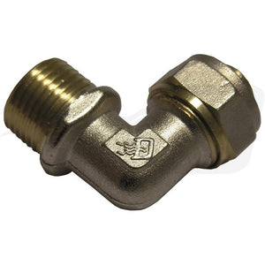 Gomito maschio 1/2x16 a stringere per tubo multistrato