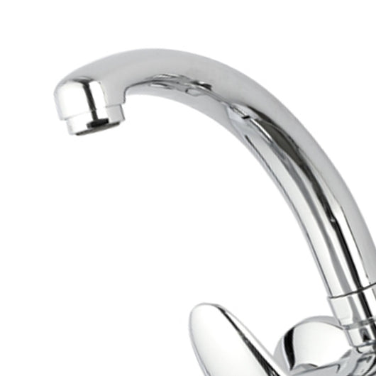 Rubinetto lavello a murocon leva frontale, bocca modello corto - serie ten