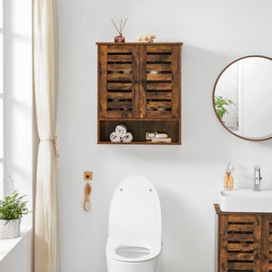 Mobiletto da bagno VALORA rustico marrone per organizzare lo spazio BBK121X01V1