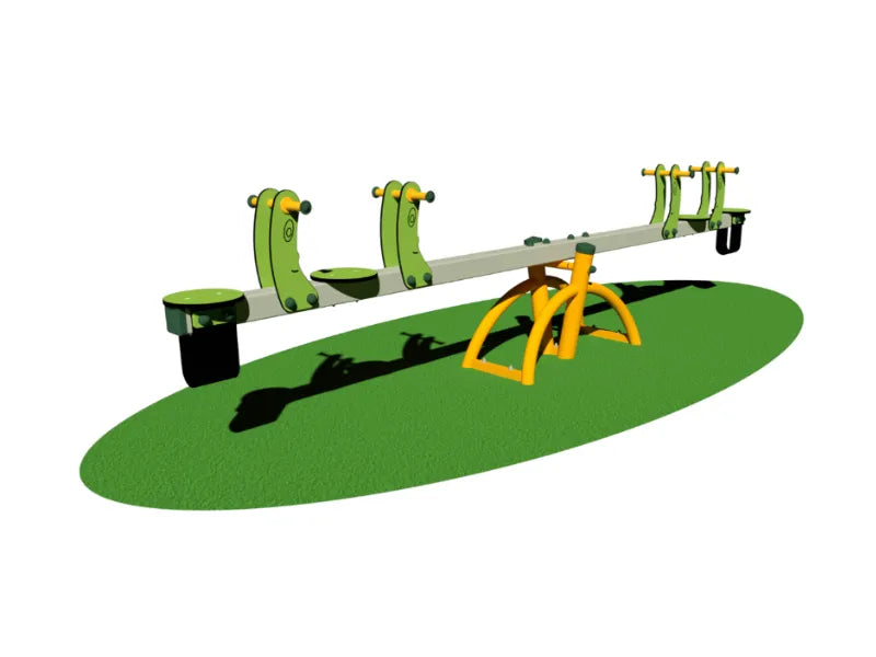 Bilico Bigio 2/4 posti Giochipark in alluminio EN AW 6060 e acciaio zincato - 4 posti